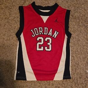 Jordan Kids Red and Black Basketball Jersey